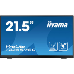 iiyama ProLite T2255MSC-B1 tietokoneen litteä näyttö 54,6 cm (21.5") 1920 x 1080 pikseliä Full HD LCD Kosketusnäyttö musta