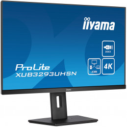 iiyama ProLite XUB3293UHSN-B5 tietokoneen litteä näyttö 80 cm (31.5") 3840 x 2160 pikseliä 4K Ultra HD LCD musta