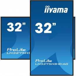 iiyama ProLite Digitaalinen litteä infotaulu 81,3 cm (32") LCD Wi-Fi 500 cd m² Full HD musta Sisäänrakennettu prosessori