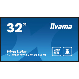 iiyama ProLite Digitaalinen litteä infotaulu 81,3 cm (32") LCD Wi-Fi 500 cd m² Full HD musta Sisäänrakennettu prosessori