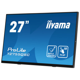 iiyama ProLite T2755QSC-B1 tietokoneen litteä näyttö 68,6 cm (27") 2560 x 1440 pikseliä Full HD LCD Kosketusnäyttö musta