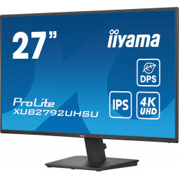 iiyama ProLite XU2792UHSU-B6 tietokoneen litteä näyttö 68,6 cm (27") 3840 x 2160 pikseliä 4K Ultra HD LED musta