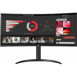 LG UW 34WR55QC-B.AEU tietokoneen litteä näyttö 86,4 cm (34") 3440 x 1440 pikseliä Wide Quad HD LED musta