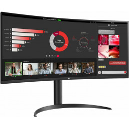 LG UW 34WR55QC-B.AEU tietokoneen litteä näyttö 86,4 cm (34") 3440 x 1440 pikseliä Wide Quad HD LED musta