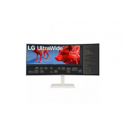 LG 38WR85QC-W tietokoneen litteä näyttö 96,5 cm (38") 3840 x 1600 pikseliä UltraWide Quad HD LCD Valkoinen