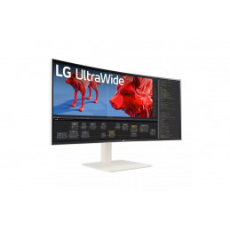 LG 38WR85QC-W tietokoneen litteä näyttö 96,5 cm (38") 3840 x 1600 pikseliä UltraWide Quad HD LCD Valkoinen