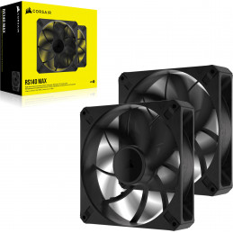 Corsair RS140 MAX Tietokonekotelo Tuuletin 14 cm musta 2 kpl