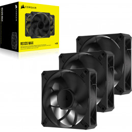 Corsair RS120 MAX Tietokonekotelo Tuuletin 12 cm musta 3 kpl