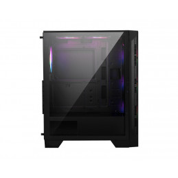 MSI MAG FORGE 120A AIRFLOW tietokonekotelo Midi Tower musta, Läpinäkyvä