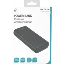 Deltaco PB-C1008 akku- ja paristolaturi 20000 mAh musta