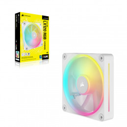 Corsair iCUE LINK LX120 RGB Tietokonekotelo Tuuletin 12 cm Valkoinen 1 kpl