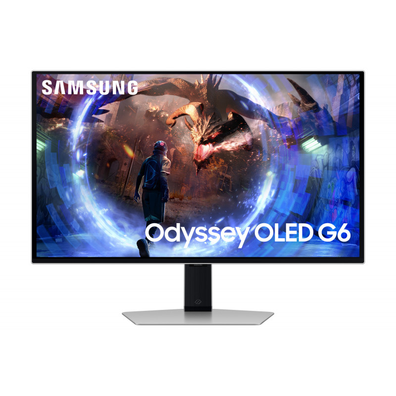 Samsung Odyssey G60SD tietokoneen litteä näyttö 68,6 cm (27") 2560 x 1440 pikseliä Quad HD OLED Hopea