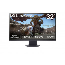 LG 32GS60QC-B tietokoneen litteä näyttö 80 cm (31.5") 2560 x 1440 pikseliä Quad HD LCD musta