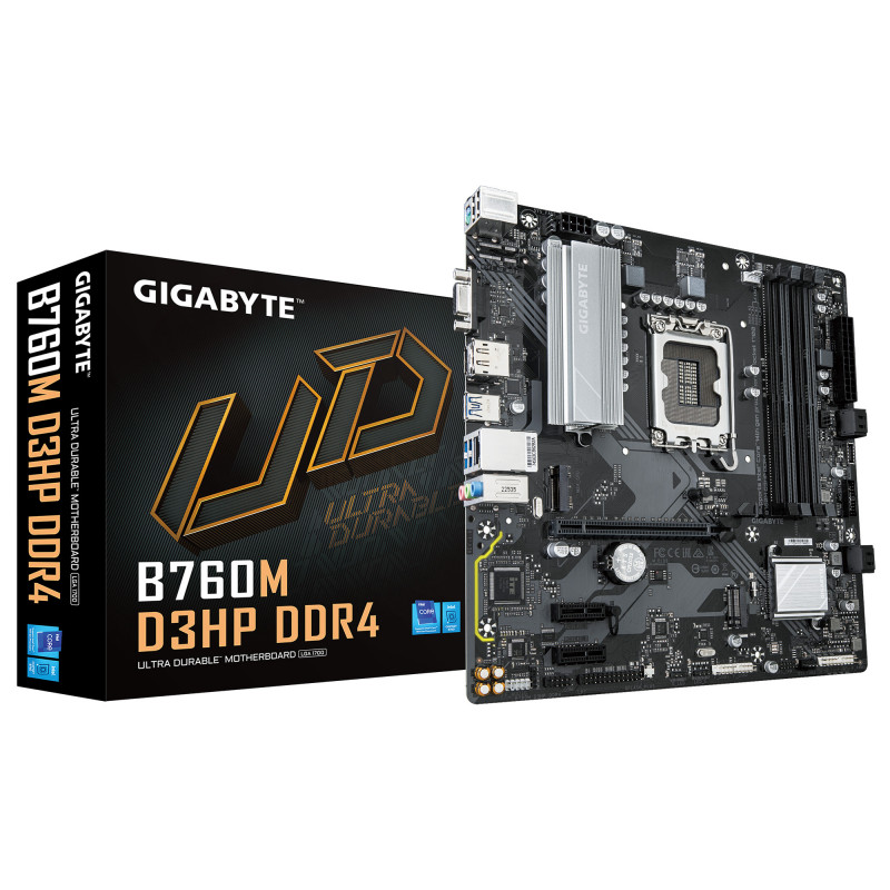 GIGABYTE B760M D3HP DDR4 emolevy Intel B760 Express LGA 1700 mikro ATX