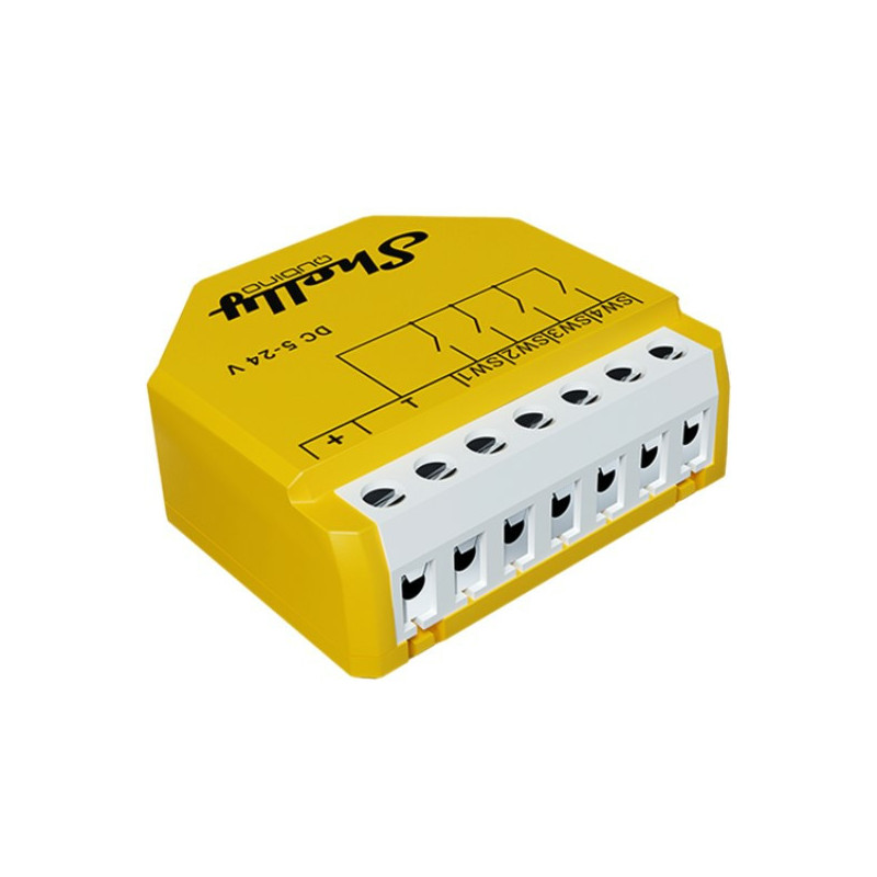 Shelly Qubino Wave i4 DC Älykytkin Keltainen