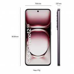 OPPO Reno12 5G 17 cm (6.7") Kaksois-SIM Android 14 USB Type-C 12 GB 256 GB 5000 mAh musta