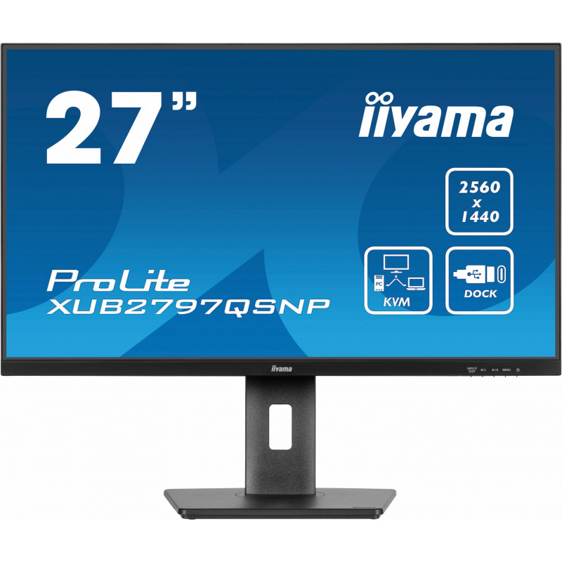 iiyama ProLite XUB2797QSNP-B1 tietokoneen litteä näyttö 68,6 cm (27") 2560 x 1440 pikseliä Wide Quad HD LED musta