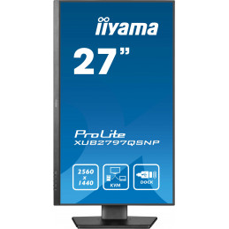 iiyama ProLite XUB2797QSNP-B1 tietokoneen litteä näyttö 68,6 cm (27") 2560 x 1440 pikseliä Wide Quad HD LED musta