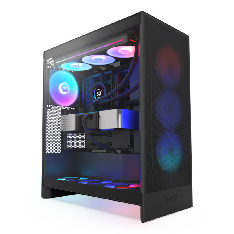 NZXT H7 Flow RGB Midi Tower musta