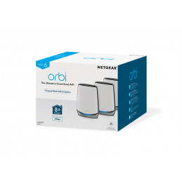 NETGEAR Orbi RBK853 AX6000 WiFi 6 Mesh System Kolmikaista (2,4 GHz 5 GHz 5 GHz) Wi-Fi 6 (802.11ax) Harmaa 4 Sisäinen