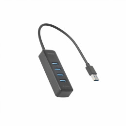 Deltaco UH-734 keskitin USB 3.2 Gen 1 (3.1 Gen 1) Type-A 5000 Mbit s musta