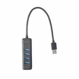 Deltaco UH-734 keskitin USB 3.2 Gen 1 (3.1 Gen 1) Type-A 5000 Mbit s musta