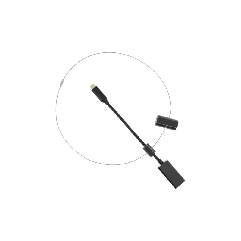 Deltaco HDMI-AR11 kaapelin sukupuolenvaihtaja HDMI Type-A USB Type-C musta