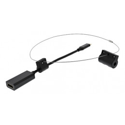 Deltaco HDMI-AR11 kaapelin sukupuolenvaihtaja HDMI Type-A USB Type-C musta