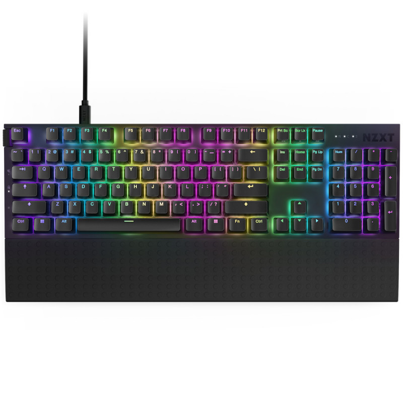 NZXT Function 2 näppäimistö Universaali USB QWERTY Tanska musta