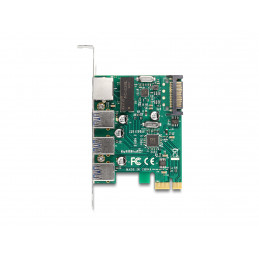 DeLOCK 90105 liitäntäkortti -sovitin Sisäinen RJ-45, USB 3.2 Gen 1 (3.1 Gen 1)