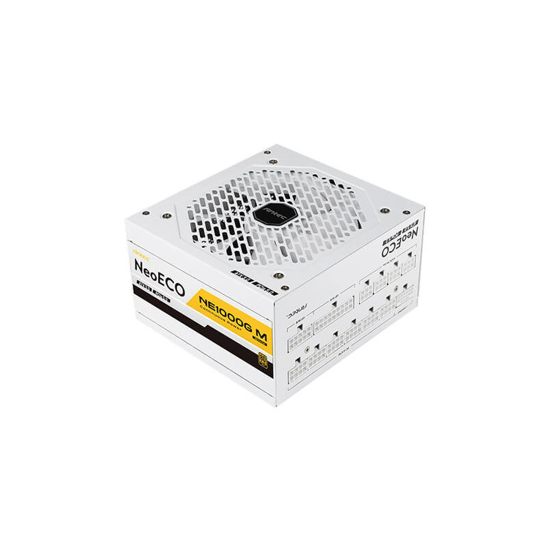 Antec Neo ECO Modular NE1000G M White ATX 3.0 virtalähdeyksikkö 1000 W 20+4 pin ATX Valkoinen