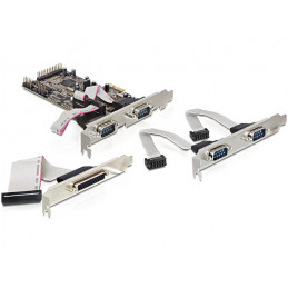 DeLOCK PCI Express card 4 x serial, 1x parallel liitäntäkortti -sovitin