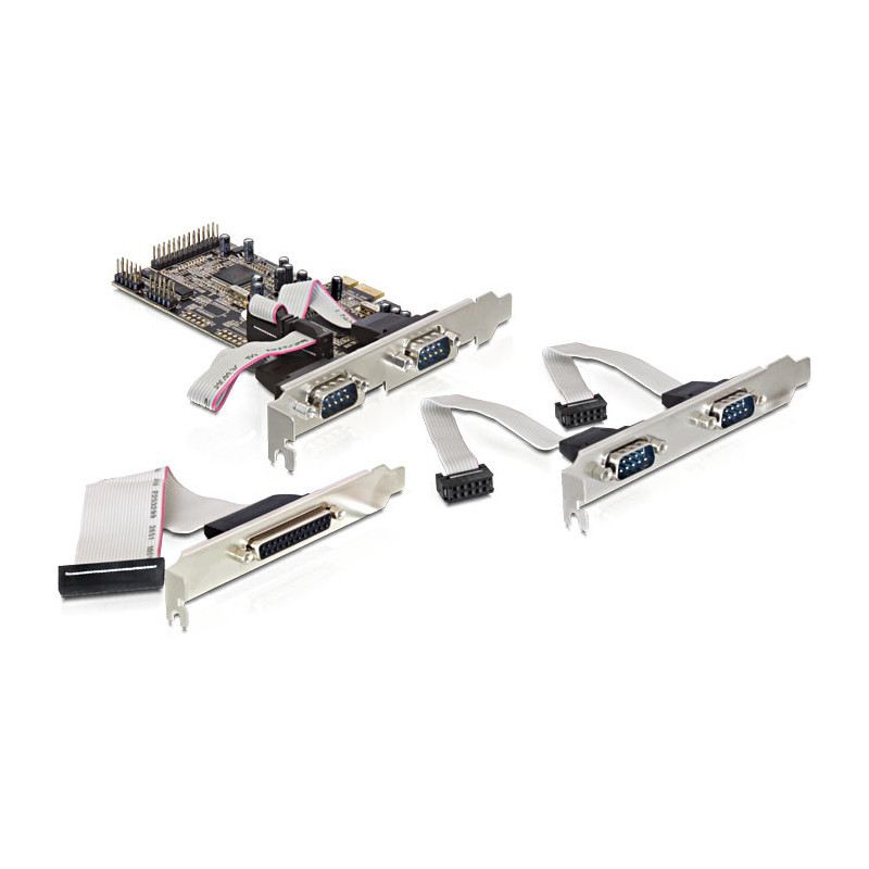 DeLOCK PCI Express card 4 x serial, 1x parallel liitäntäkortti -sovitin