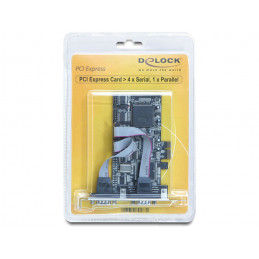 DeLOCK PCI Express card 4 x serial, 1x parallel liitäntäkortti -sovitin