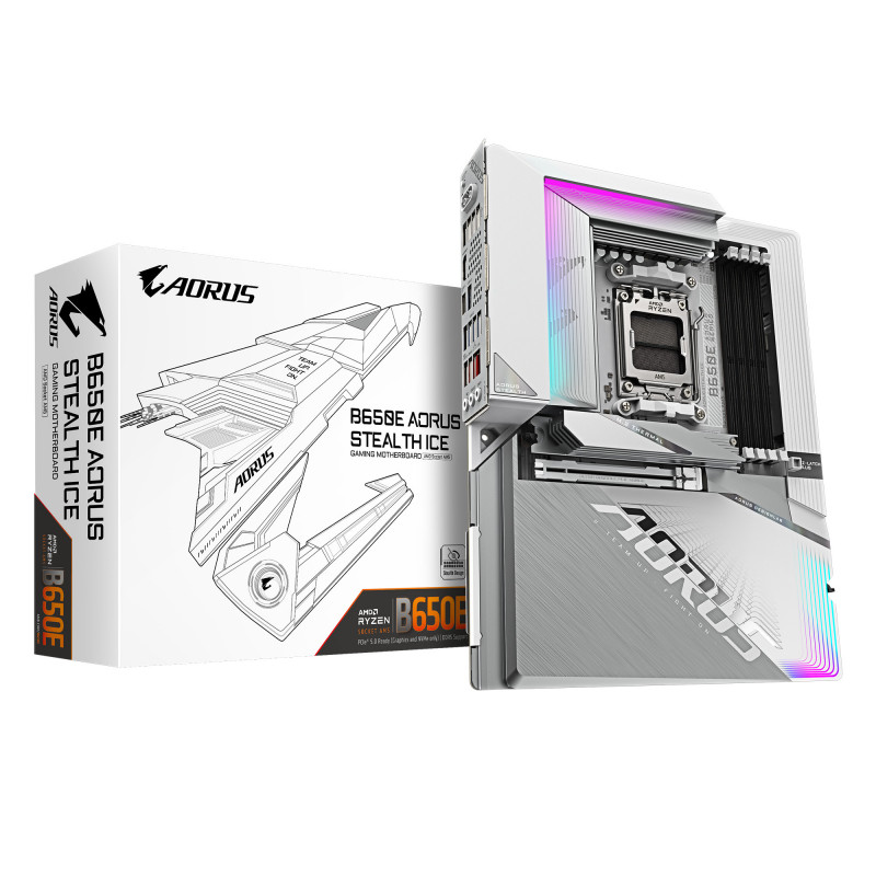 GIGABYTE B650E AORUS STEALTH ICE emolevy AMD B650 Pistoke AM5 ATX