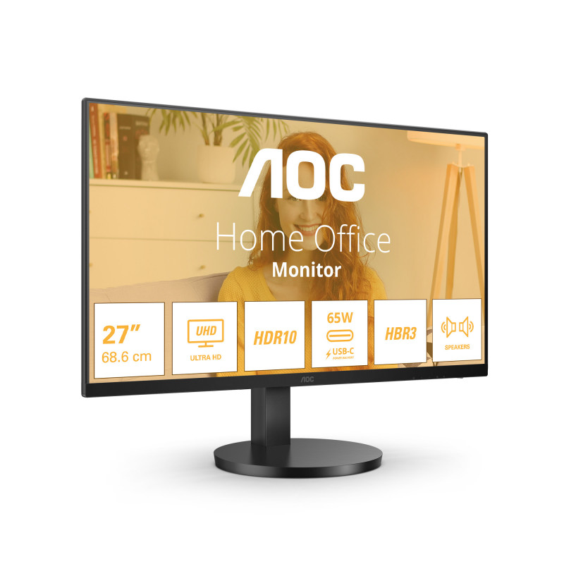 AOC B3 U27B3CF tietokoneen litteä näyttö 68,6 cm (27") 3840 x 2160 pikseliä 4K Ultra HD LCD musta