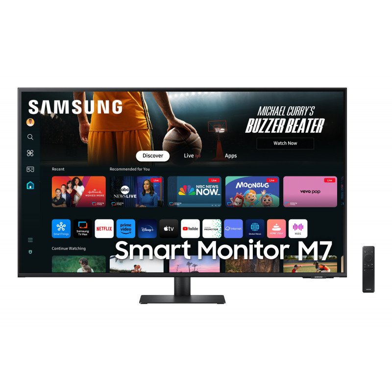 Samsung M70D tietokoneen litteä näyttö 109,2 cm (43") 3840 x 2160 pikseliä 4K Ultra HD LCD musta