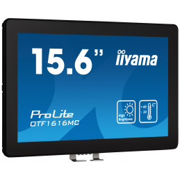 iiyama OTF1616MC-B1 infonäyttö Digitaalinen litteä infotaulu 39,6 cm (15.6") LCD 1100 cd m² Full HD musta Kosketusnäyttö