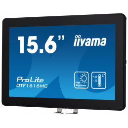 iiyama OTF1616MC-B1 infonäyttö Digitaalinen litteä infotaulu 39,6 cm (15.6") LCD 1100 cd m² Full HD musta Kosketusnäyttö