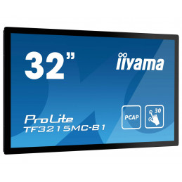 iiyama ProLite TF3215MC-B2 tietokoneen litteä näyttö 81,3 cm (32") 1920 x 1080 pikseliä Full HD LED Kosketusnäyttö Kioski musta