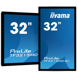 iiyama ProLite TF3215MC-B2 tietokoneen litteä näyttö 81,3 cm (32") 1920 x 1080 pikseliä Full HD LED Kosketusnäyttö Kioski musta