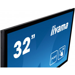 iiyama ProLite TF3215MC-B2 tietokoneen litteä näyttö 81,3 cm (32") 1920 x 1080 pikseliä Full HD LED Kosketusnäyttö Kioski musta