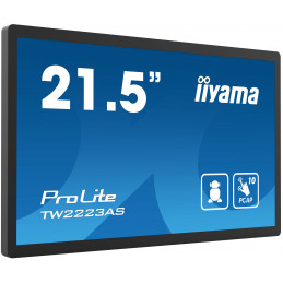 iiyama TW2223AS-B2 infonäyttö Interaktiivinen litteä paneeli 54,6 cm (21.5") Wi-Fi 400 cd m² Full HD musta Kosketusnäyttö