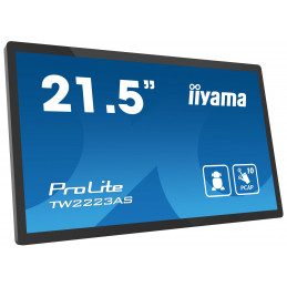 iiyama TW2223AS-B2 infonäyttö Interaktiivinen litteä paneeli 54,6 cm (21.5") Wi-Fi 400 cd m² Full HD musta Kosketusnäyttö