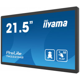 iiyama TW2223AS-B2 infonäyttö Interaktiivinen litteä paneeli 54,6 cm (21.5") Wi-Fi 400 cd m² Full HD musta Kosketusnäyttö