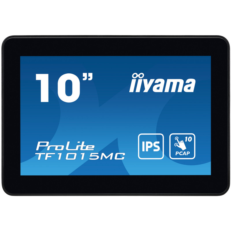 iiyama TF1015MC-B3 infonäyttö Interaktiivinen litteä paneeli 25,6 cm (10.1") LED 500 cd m² HD musta Kosketusnäyttö