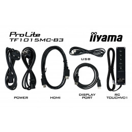 iiyama TF1015MC-B3 infonäyttö Interaktiivinen litteä paneeli 25,6 cm (10.1") LED 500 cd m² HD musta Kosketusnäyttö