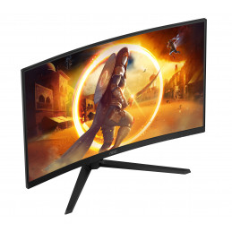 AOC G4 CQ32G4VE tietokoneen litteä näyttö 81,3 cm (32") 2560 x 1440 pikseliä Quad HD LCD musta, Harmaa