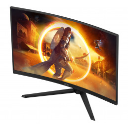 AOC G4 CQ32G4VE tietokoneen litteä näyttö 81,3 cm (32") 2560 x 1440 pikseliä Quad HD LCD musta, Harmaa