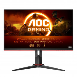 AOC G2 27G2ZN3 BK tietokoneen litteä näyttö 68,6 cm (27") 1920 x 1080 pikseliä Full HD LCD musta, Punainen